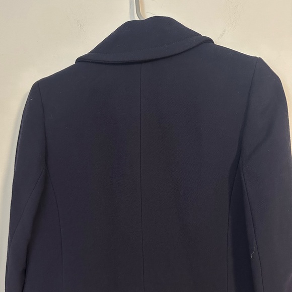 J. crew Double Cloth wool blend navy peacoat short button lady jacket fall coat - Picture 4 of 6